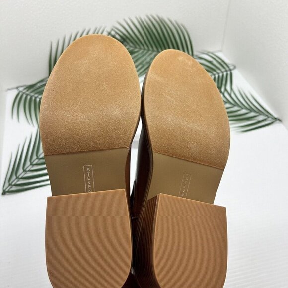 STEVEN NEW YORK Cabell Chelsea Boots Size 6.5M Tan Round Toe Block Heel NWOB - Picture 4 of 13